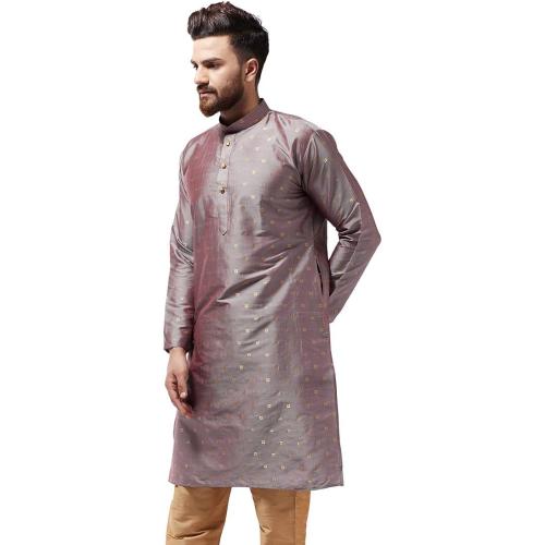 Sojanya Medium (Since 1958 Men'S Silk Blend Printed Only Long Kurta