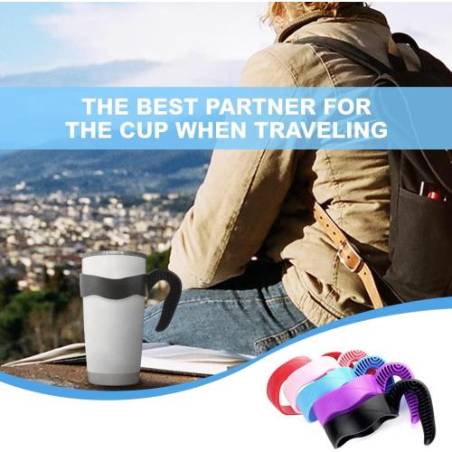 Color red Hyturtle 1Pcs Stylish and Functional Black Tumbler Handle Fits Only For 20 OZ YETI Tumbler - Secure Grip, Lightweight, Dishwasher Safe - Ideal for Travel and Outdoor Activities - BPA Free