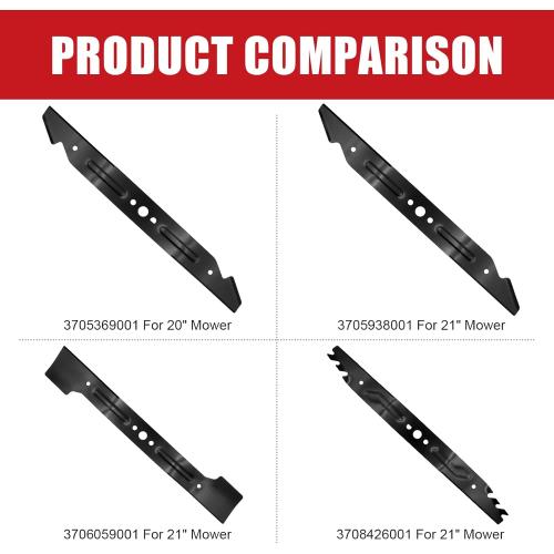 Lawn Mower High Lift Blade for EGO AB2101 3706059001 21 Inch 56V Models LM2101, LM2100, LM2102SP, LM2100SP, LM2142SP