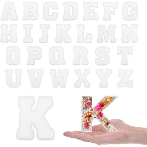 ‼️ Used and comes with mild stains ‼️HARFINGTON 26pcs Large Letter Resin Molding 4 A-Z Capital English Alphabet Silicone Mould for Word Sign Art, DIY Crafts, Party Decoration