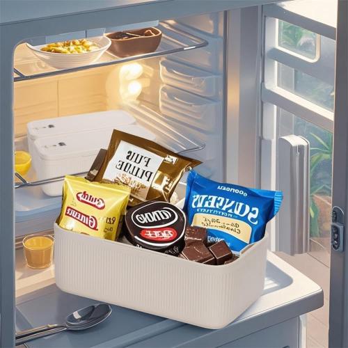 Lockable Storage Box,Medicine Lock Box Travel Case,Refrigerator Bin Container for Food,Medicines,Snacks,Locking Mobile Cell Phone Device Jail,Small Lockbox for Office,Home,School,Father Gift (Cream)