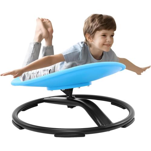Zhenx Spinning Chair for Autistic Kids, Kids Sensory Swivel Chair, Sensory Spinner Seat for Toddlers with Autism & ADHD Children, Sit and Spin Training Body Coordination (Blue)
