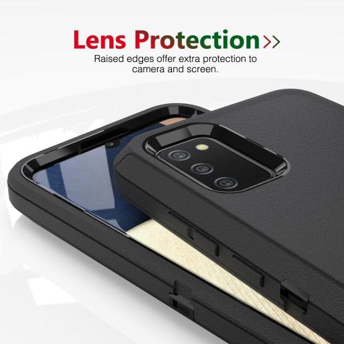 Case for Galaxy A02S, Heavy-Duty Tough Rugged Shockproof Drop Protective Cover Cases for Samsung Galaxy A02S, Black