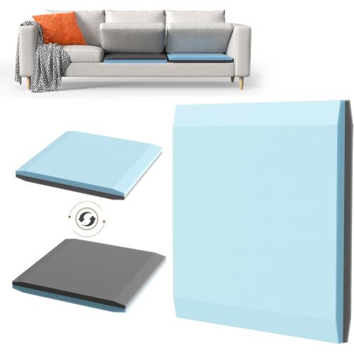 Couch Cushion Support for Sagging Cushions 20''x20'', Two in One Sofa Cushion Support to Repair Sagging Seats, Lift Saggy Seats, Extend Couch's Life, Blue & Grey 1PC