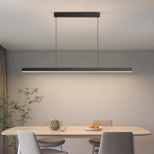 LED Linear Pendant Lights, 39in Island Lighting Fixture 3000k-6000K Dimmable, Chandelier Lamp for Kitchen Dining Room Pool Table Office Bar Garage Workbench