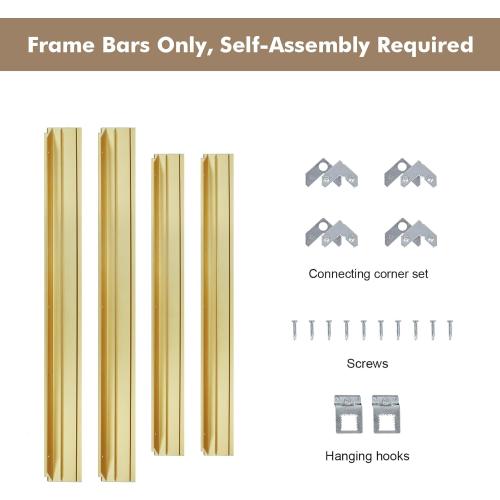 Floater Frame for 36x36 Canvas Paintings, DIY Metal Floating Frame with 1.5” Deep for Artists Designers Landscape Portrait Artwork, Modern Home Office Wall Decor (Gold)