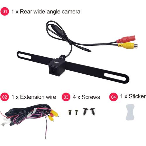 ATOTO AC-HD02LR 720P Rearview Camera with Live Rearview, HD Picture Quality, Night Vision/Waterproof, Compatible with ATOTO X10 / S8 /F7 /A6 / A5 Series. Not Compatible with P5/ P8/P9