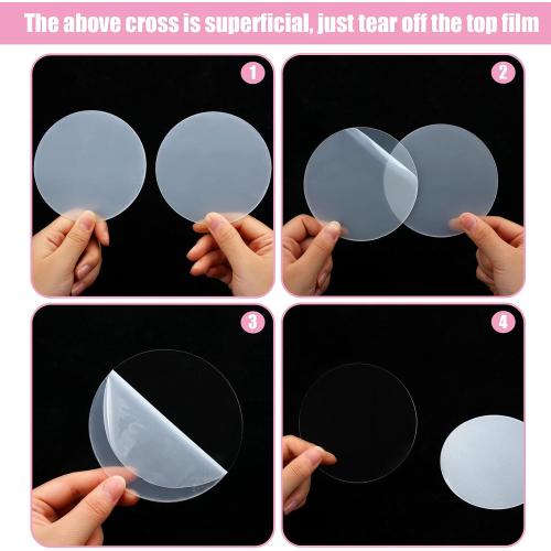 Yalikop 10 Pcs 6 Inch Acrylic Blanks Ornament Round Clear Acrylic Christmas Disc Circle Clear Christmas Ornaments Blank Plastic DIY Disc Circle Crafts for Xmas Decor Crafting Making and Painting