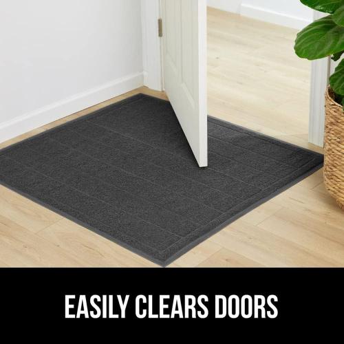 GORILLA GRIP Dirt Grabber Door Mat Durable Mesh for Indoor Outdoor Use | Front Door Mat Outside Entrance, 35X23, Heavy Duty Dirt Trapper, High Traffic Mud Scraper, Low Profile Welcome Mat, Dark Gray