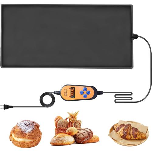 21 L x 10 W Bread Proofing Heating Mat, Sourdough Dough Proofer for Fermenting, Digital Temperature Display - for Making Bread, Baked, Warm
