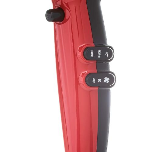 RED by Kiss Tourmaline Ceramic 2200W PRO - Professional Hair Dryer with Extra Combs, Frizz-Free Hair, Six Heat Settings Blow Dryer