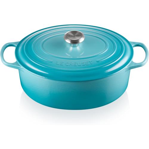 Le Creuset Enameled Cast Iron Signature Oval Dutch Oven, 6.75 qt., Caribbean