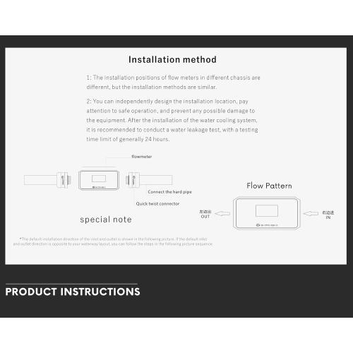Bykski Inline Flow Meter and Thermometer Safety Module w/OLED Display V3