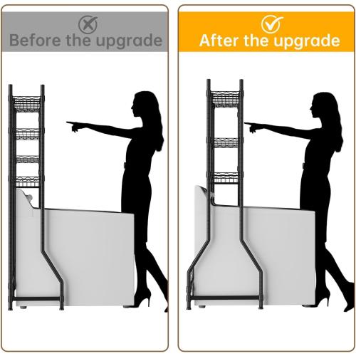 Golpart Over Washer and Dryer Shelves,Heavy Duty Laundry Room Storage Organization Clothes Drying Rack,5 Tier Adjustable Height Wire Shelving and Wire Basket with Hanger Rod&Hook,Space Saving Shelf | Heavy Duty, Clothes Drying Rack, Adjustable Height, Han