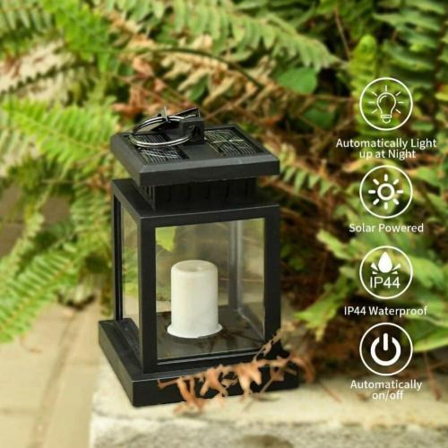 Solar Lantern Hanging Light LED Waterproof Yard Outdoor Patio Garden Yard Lamp