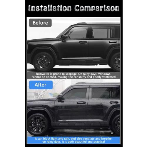 Vent Shades Rain Guards for Jeep Cherokee 2014 2015 2016 2017 2018 2019 2020 2021 2022 2023 Accessories, for Jeep Cherokee Window Deflectors Window Visors