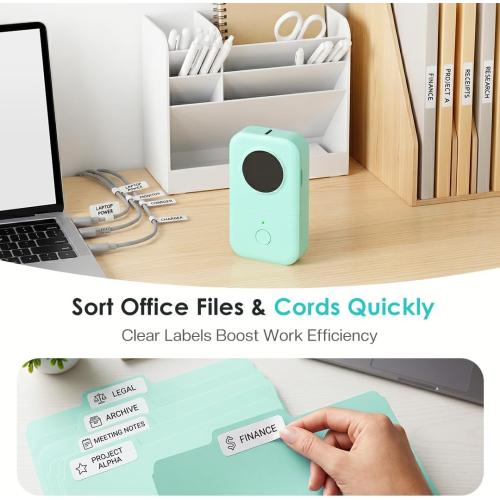 Phomemo Label Maker, D30 Bluetooth Mini Label Maker Machine with Tape, Small Label Makers, Multiple Templates Fonts Icon Portable Label Printer for Kids School Classroom Teacher Supplies, Home Office