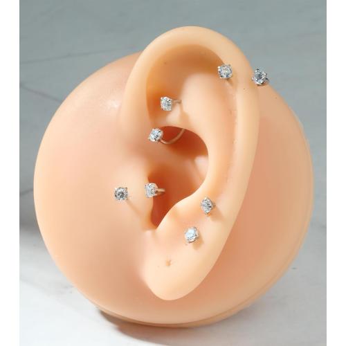 MODRSA Nose Rings 20g Nose Rings Hoops Nose Studs Nose Rings for Women Surgical Steel Nose Hoops 20 Gauge Nose Screw Nose Piercing Jewelry Silver Rose Gold