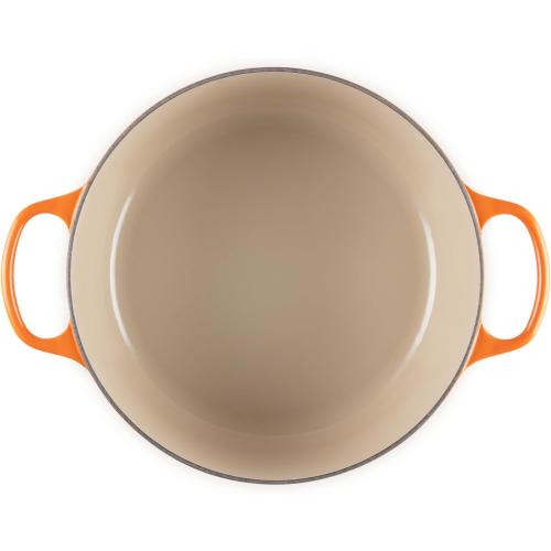 Le Creuset Enameled Cast Iron Signature Round Dutch Oven, 7.25 qt., Flame