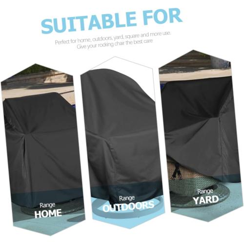Veemoon Rocking Chair Covers Waterproof Outdoor Dustproof Chair Covers Patio Furniture Covers Sturdy Easy to Carry