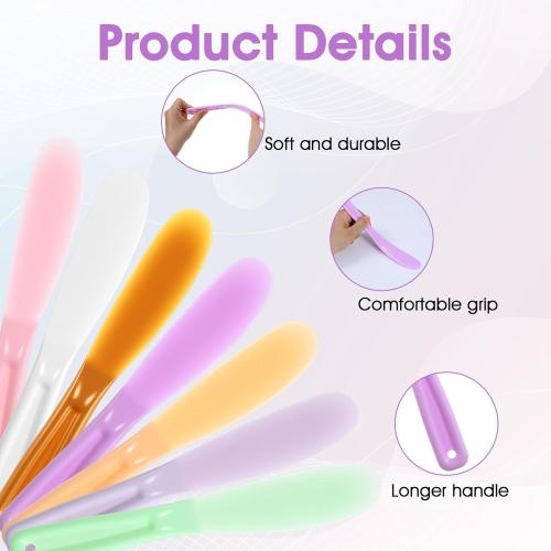 10 Pcs Face Mask Spatula, Lotion Spatula Cosmetic Mask Scoops Makeup Mixing Spoon Makeup Tools for Spa Facial Skin DIY Masks Stick Applicator Plastic Scoop Lotion Applicator