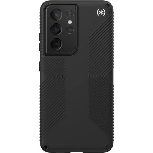 Speck Products Presidio2 Grip Samsung Galaxy S21 Ultra 5G Case, Black/Black/White