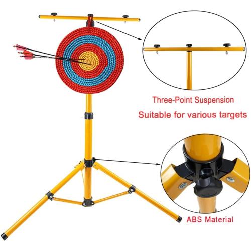 Archery Target Stand Adjustable Bow and Arrow Target Stands for Backyard Adult, Durable Metal Target Stand for Straw or Foam Targets Range Youth Practice Shooting