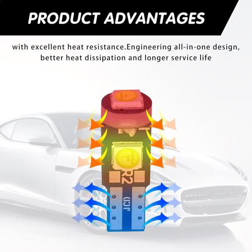 74 Led Bulb Dash Lights Super Bright, T5 37 74 LED Bulb with Twist Lock Socket PC74 PC37,Dashboard Lights, Instrument Cluster Bulbs Kits,Pack of 20 (White)