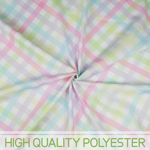 Easter Tablecloth 60 Inch X 84 Inch Rectangle Colorful Checkered Rainbow Plaid Table Cloths Spring Summer Watercolor Buffalo Check Plaid Spill Proof Table Covers for Kitchen Party Dinner Decoration