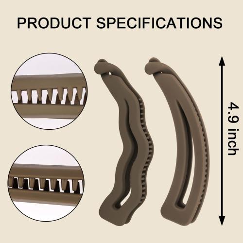 6PCS Banana Clips Hair, Matte Banana Hair Clips for Thick Hair Thin hair, Medium Strong Hold Ponytail Bun Holder Jaw Clip Barrettes Styling Accessories for Women Girls