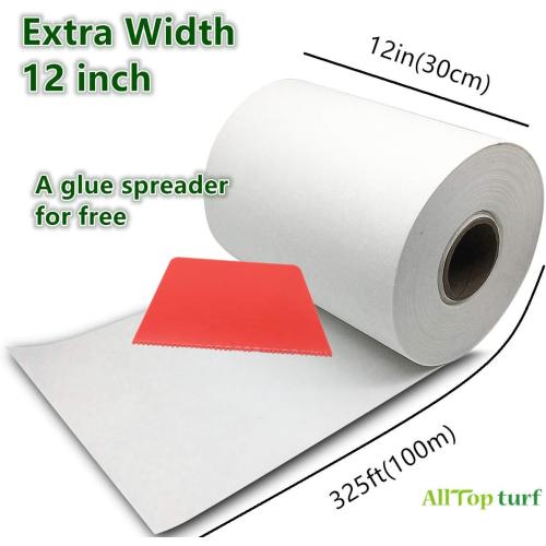 ALLTOP TURF 12inX325ft(30cmX100m Need Apply Glue) Commercial Grade Heavy Duty Turf Seam Tape for Sports & Landscape Artificial Grass Lawn & Putting Greens(No Adhesive)