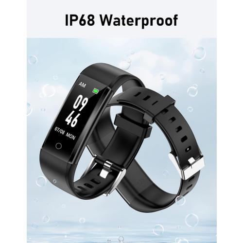 GRV No Bluetooth Pedometer Watch Fitness Tracker No Phone Needed, Step Counter Calories/Sleep Tracker for Walking Running for Men Women Waterproof (Black)