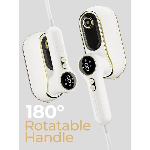 Portable Travel Steamer, 1200W Handheld Fabric Steamer for Clothes, 4 Modes with LCD Display, Powerful Wrinkle Remover for Home & Travel, 150ml Water Tank, 10S Fast Heat-Up, 180° Swivel Handle