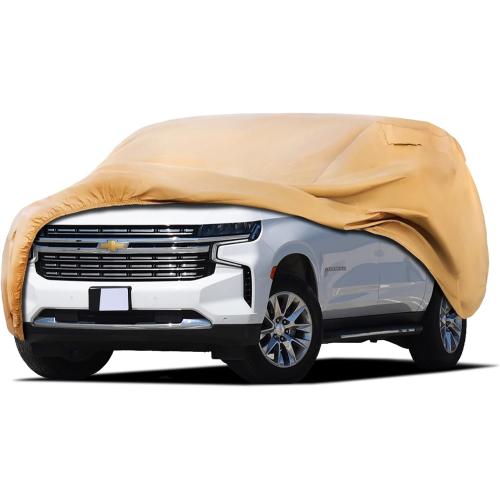 Heavy Duty Outdoor Car Cover Custom Fit for Chevy Suburban,Windproof All Weather Waterproof Sun Rain UV Dust Snow Protection Outdoor Car Covers