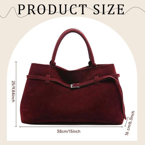 Faux Suede Bags for Women Slouchy Hobo Bag Large Suede Tote Bag Bucket Handbag Retro Purse Vintage Shoulder Satchel Bag