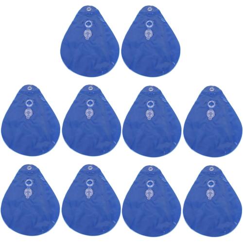CDQL 10PCS Pool Cover Weights, Swimming Pool Cover Hanging Bag Water Bags, PVC Winter Pool Tarp Hanging Water Bag for Hot Tub (Type 2)
