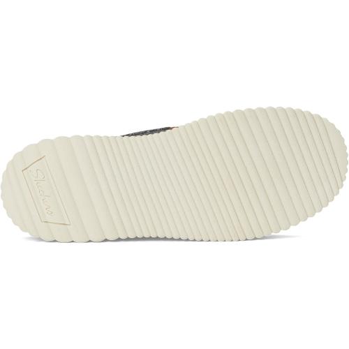 Size 8 color gray Skechers Women's Cozy Ojai Faux Wool Moccasin Slippers with Memory Foam