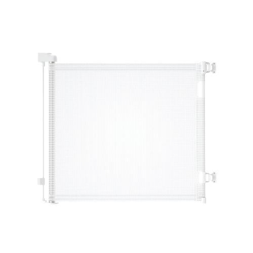 Retractable Baby Gate for Doorways and Stairs, Mesh Safety Gate for Pet, Indoor & Outdoor Use, One-Hand Operation, Easy Installation, 33.6 Tall, Expands to 55 Wide（White,33.6x55)