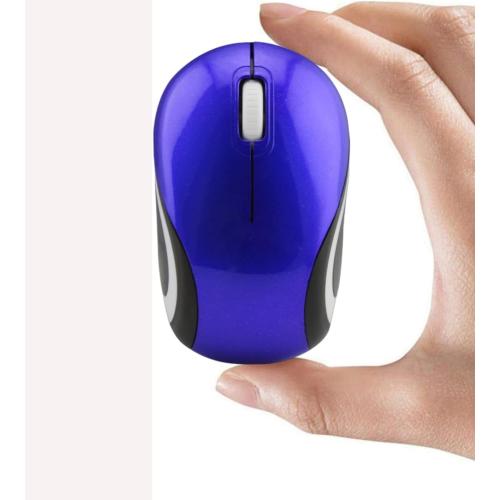 Wireless Mouse Mini Small Silent Cute Pocket Portable Compact Travel USB Tiny Optical Mice 3 Buttons 1000 DPI Cordless Mouse for PC Laptop Computer MacBook Kids Girl Boy Women Small Hands Gift(Blue)