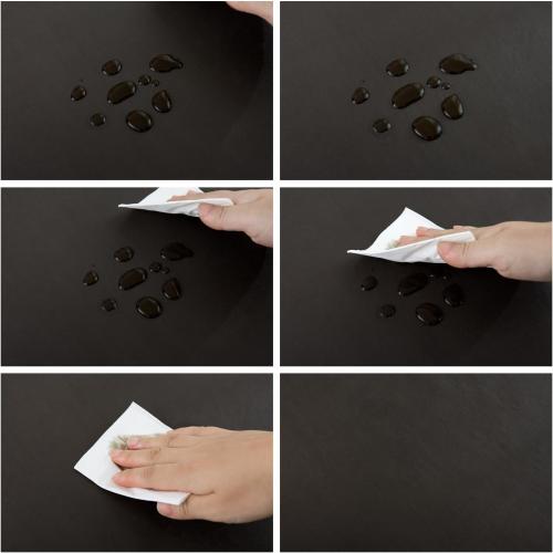 Pioggia Vinyl Tablecloth with Flannel Backing Square Waterproof Oil-Proof Plastic Table Cloth Wipeable PVC Table Cover for Indoor and Outdoor (Black, 60 x 60 Inch)