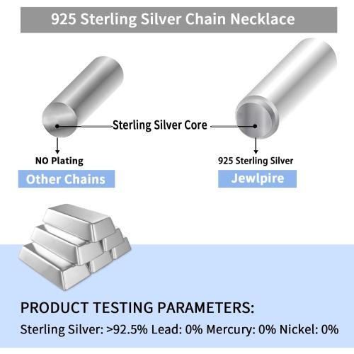 Jewlpire 14K Gold Plated 925 Sterling Silver Paperclip Chain Necklace for Women, 2.5mm 3mm Necklace for Women, Comfortable Women's Chain Necklaces 16 18 20 22 24 26 Inch