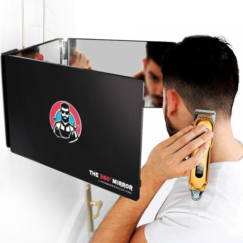 The 360 Mirror - 3 Way Mirror for Self Hair Cutting - Adjustable Trifold Barber Miror to Cut Your Own Hair - Tri Fold Self Haircut System for Men and Women Braiding - Three Sided Miror for Haircuts‼️light dirt and good condition‼️
