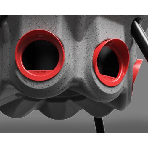 CoopWorx Poultry Feeder - 80 lb Capacity - Adjustable Height - UV Stable - Weather Resistant - 8 Feed Ports - Silo Shaped Design - Rust-Proof - Intended for Chickens/Ducks/Turkeys - Made in USA