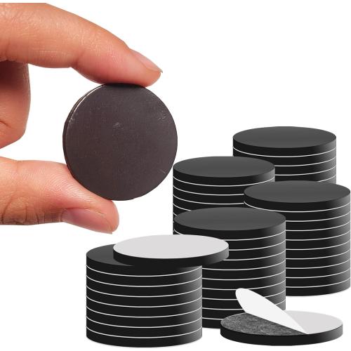 Set of 50 Size Size 25mm Round Small Magnet Dots with Adhesive Backing for Crafts DIY School Office Home Flexible Circle Magnetic Dot with Self Adhesive Alternative to Magnets Tape Sheet 50 PCS 25mm (Diameter 1.0”X 0.08”)