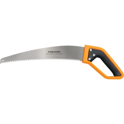 Fiskars 15” PowerTooth D-Handle Saw with Razor-Sharp Stainless Steel blade, Ergonomic SoftGrip Handle for Comfort and Control, Heavy-Duty Hand Saw
