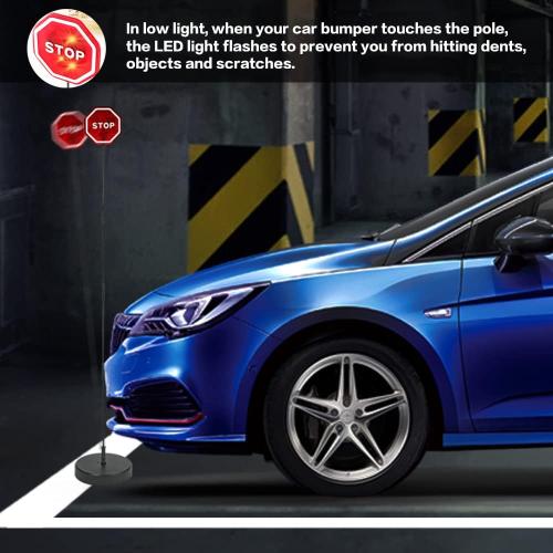 LED Light Parking Stop Sign,Smart Parking LED Garage Flashing Warning Stop Sign, Parking Assist LED Stop Sign Parking Assistant with Flashing Signal for Garage