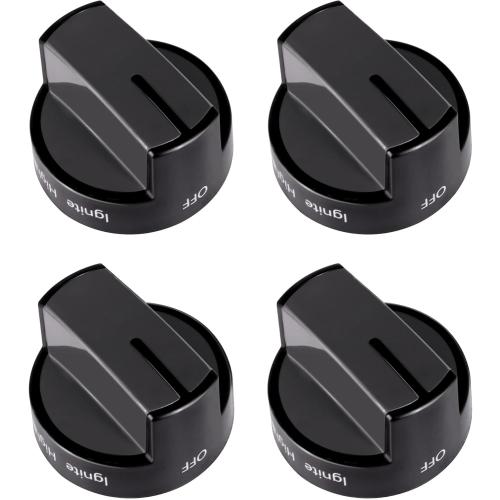 4 Pack- W10339442 Stove Knobs Fit for Whirl-Pool Gas Range Stove WFG320M0BB0 WFG320M0BB1 WFG320M0BB2 WFG320M0BS0 WFG320M0BS2 WFG320M0BS3 WFG320M0BW0 WFG320M0BW1 WFG505M0BB0 WFG505M0BB1 WFG505M0BB2