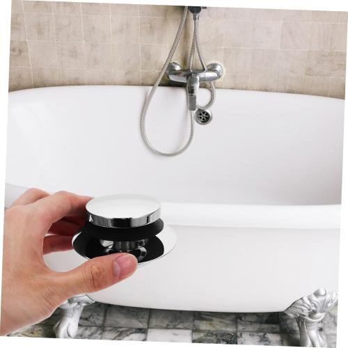 Cabilock Washbasin Drain Stopper Heavy Duty Metal Pressing Sink Stopper for Bathroom and Kitchen Prevents Water Backflow Easy to Clean and Install