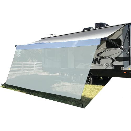 COLOR BEIGE Tentproinc RV Awning Sun Shade Screen 8' X 18' 3'' (Fit for 19' Awning) Mesh Sunscreen for RV Awning Sunshade Motorhome Camper Trailer Awning Screenshade Block UV Glare - 3 Year Warranty
