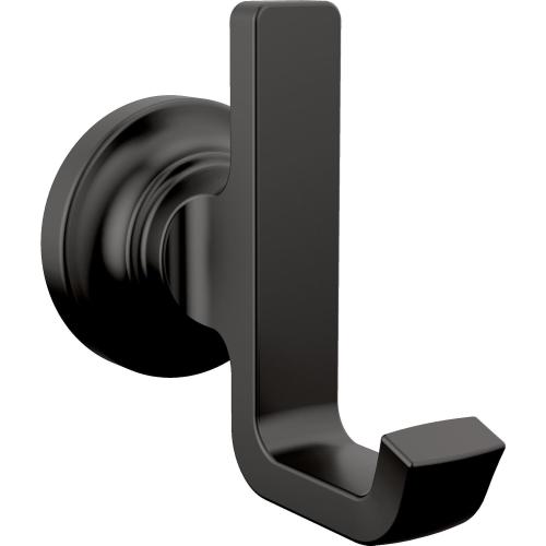 Delta Double Towel Hook for Bathroom or Kitchen| Matte Black | Tetra Accessories